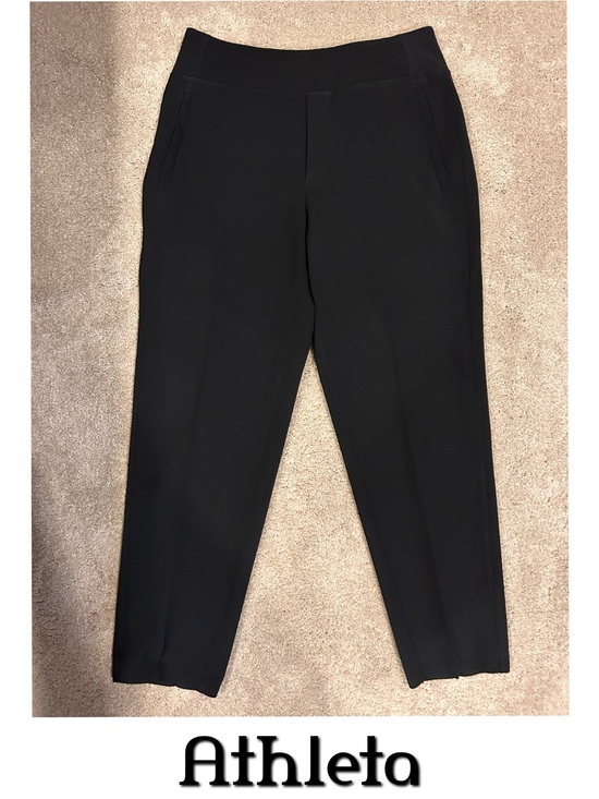 Athleta Pants - Athleta Endless High Rise Black Pull-On Tapered Pants Elastic Waist Sz. 6